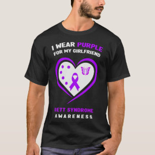 I Wear Purple For My Girlfriend Rett Syndrome Awar T-Shirt