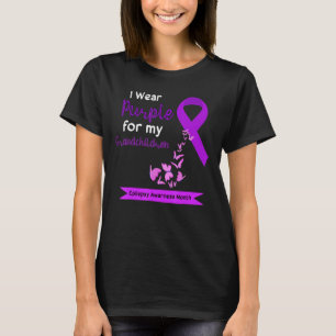 I Wear Purple For My Grandchildren Epilepsy Awaren T-Shirt