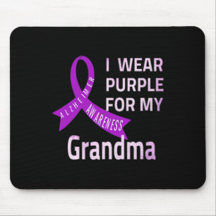 I Wear Purple For My Grandma Heimerheimer Disease Mouse Mat
