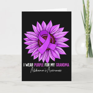I Wear Purple For My Grandma Heimerheimer's Awaren Card