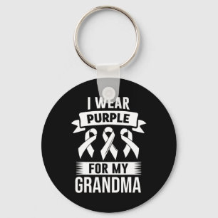 I Wear Purple For My Grandma Overdose Awareness Mo Key Ring