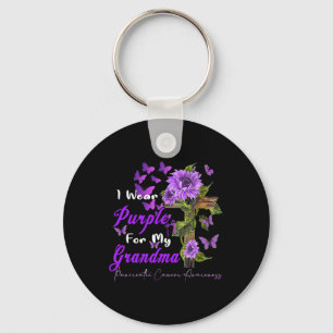 I wear Purple for my Grandma Pancreatic Cancer Awa Key Ring