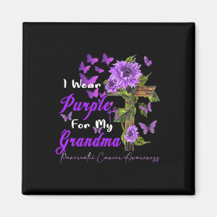 I wear Purple for my Grandma Pancreatic Cancer Awa Magnet