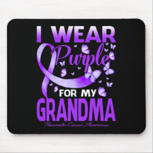 I Wear Purple For My Grandma Pancreatic Cancer Awa Mouse Mat