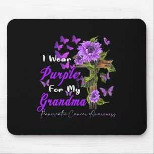 I wear Purple for my Grandma Pancreatic Cancer Awa Mouse Mat