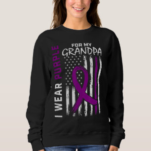 I Wear Purple For My Grandpa Epilepsy Awareness US Sweatshirt