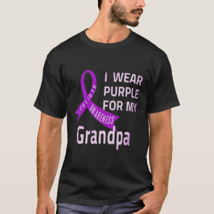 I Wear Purple For My Grandpa Heimerheimer Disease T-Shirt