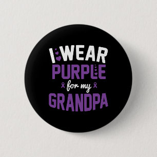 I Wear Purple For My Grandpa September Heimerheime 6 Cm Round Badge