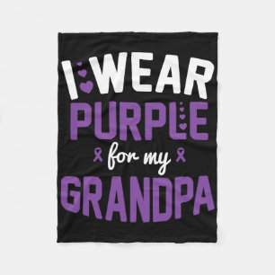 I Wear Purple For My Grandpa September Heimerheime Fleece Blanket