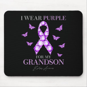 I Wear Purple For My Grandson Epilepsy Awareness M Mouse Mat