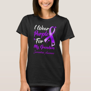I Wear Purple For My Grandson Sarcoidosis Awarenes T-Shirt