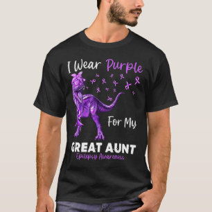 I Wear Purple For My Great Aunt Epilepsy Awareness T-Shirt