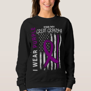 I Wear Purple For My Great Grandma Epilepsy Awaren Sweatshirt