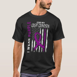 I Wear Purple For My Great Grandson Epilepsy Aware T-Shirt