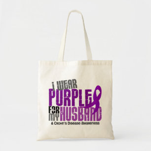 I Wear Purple For My Husband 6 Crohn’s Disease Tote Bag