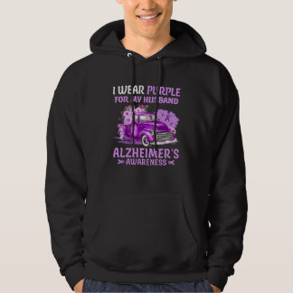 I Wear Purple For My Husband Alzheimer s Awareness Hoodie