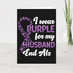 I Wear Purple For My Husnd End Heimer Heimerheimer Card