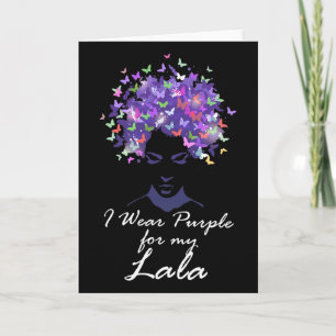 I Wear Purple For My Lala Mum Support Heimerheimer Card