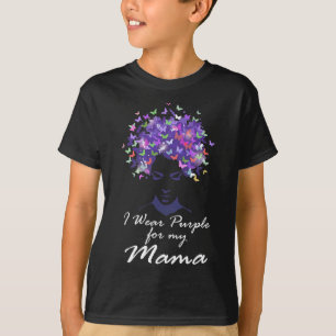 I Wear Purple For My Mama Mum Support Heimerheimer T-Shirt
