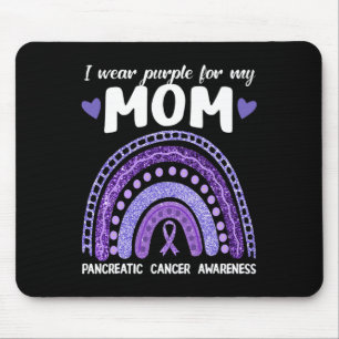 I Wear Purple For My Mom Pancreatic Cancer Rainbow Mouse Mat