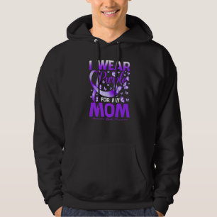 I Wear Purple For My Mom Premature Birth Awareness Hoodie