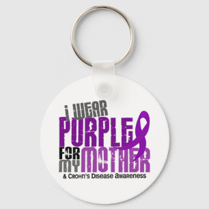 I Wear Purple For My Mother 6 Crohn’s Disease Key Ring