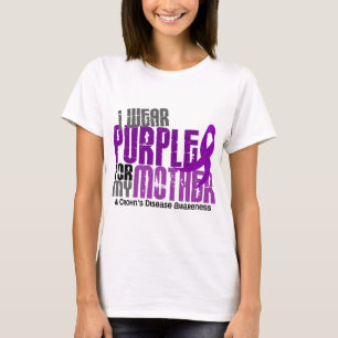 I Wear Purple For My Mother 6 Crohn’s Disease T-Shirt