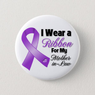 I Wear Purple For My Mother-in-Law 6 Cm Round Badge
