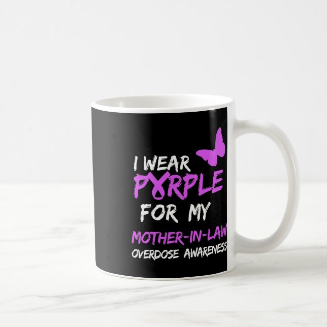 I Wear Purple For My Mother-in-law Overdose Awaren Coffee Mug (Right)
