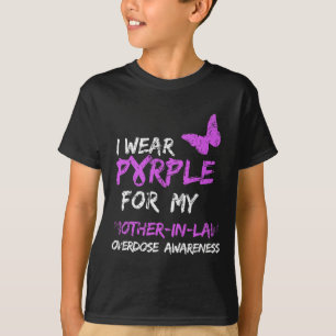 I Wear Purple For My Mother-In-Law Overdose Awaren T-Shirt