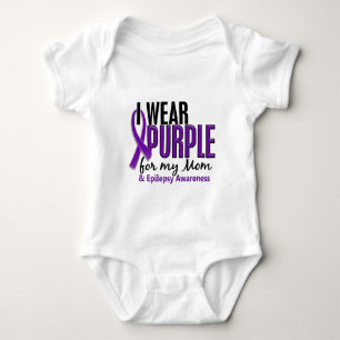 I Wear Purple For My Mum 10 Epilepsy Baby Bodysuit