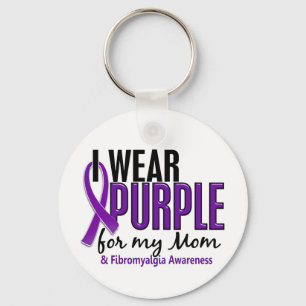 I Wear Purple For My Mum 10 Fibromyalgia Key Ring