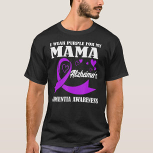 I Wear Purple For My Mum Alzheimer's Dementia Awar T-Shirt