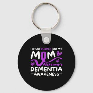 I Wear Purple For My Mum Brain Disorder Key Ring