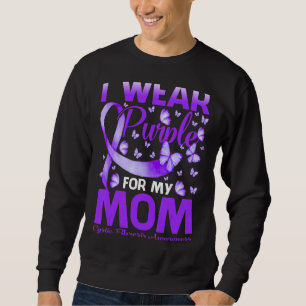 I Wear Purple For My Mum Cystic Fibrosis Awareness Sweatshirt
