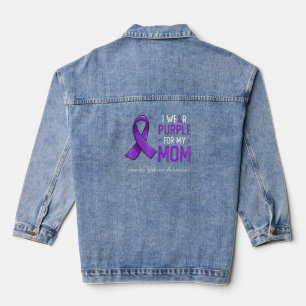 I Wear Purple For My Mum Domestic Violence Awarene Denim Jacket