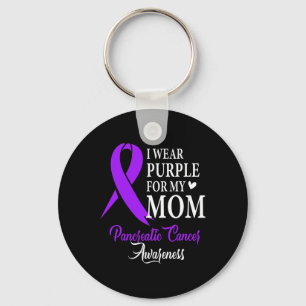 I Wear Purple For My Mum Gift Pancreatic Cancer Aw Key Ring