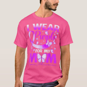 I Wear Purple For My Mum Lupus Awareness Butterfly T-Shirt