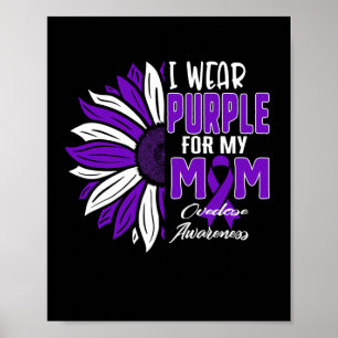 I Wear Purple For My Mum Overdose Awareness Ribbon Poster