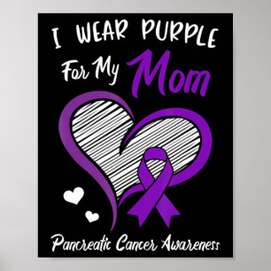 I wear Purple for my Mum Pancreatic Cancer Awarene Poster