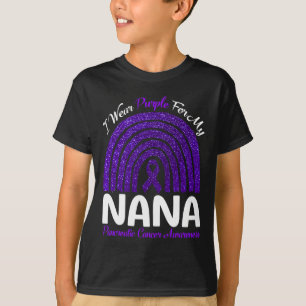 I Wear Purple For My Nana Pancreatic Cancer Rainbo T-Shirt
