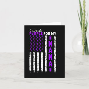 I Wear Purple For My Nana Pancreatic Cancer Usa Fl Card