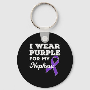 I Wear Purple For My Nephew Epilepsy Awareness Day Key Ring
