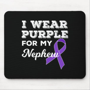 I Wear Purple For My Nephew Epilepsy Awareness Day Mouse Mat