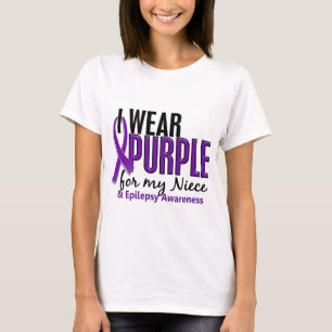 I Wear Purple For My Niece 10 Epilepsy T-Shirt