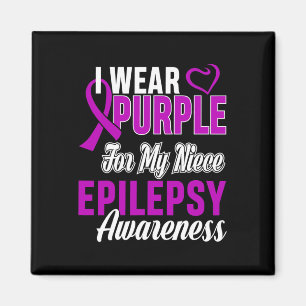 I Wear Purple For My Niece Epilepsy Awareness 1 Magnet