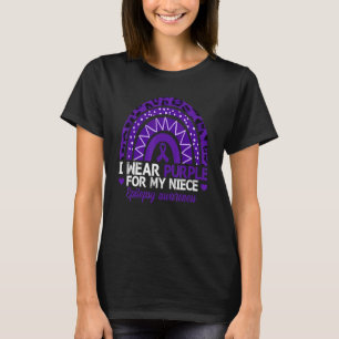 I Wear Purple For My Niece Epilepsy Awareness Boho T-Shirt