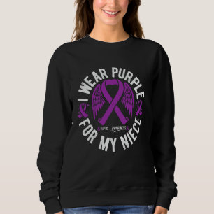 I Wear Purple For My Niece Lupus Niece Lupus Aware Sweatshirt