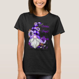 I Wear Purple For My Niece Purple Gnome Domestic V T-Shirt