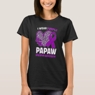 I Wear Purple For My Papaw Epilepsy Awareness Leop T-Shirt